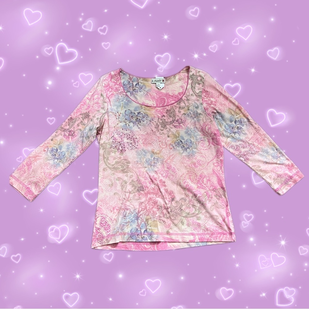 Fairy floral 3/4 sleeve top